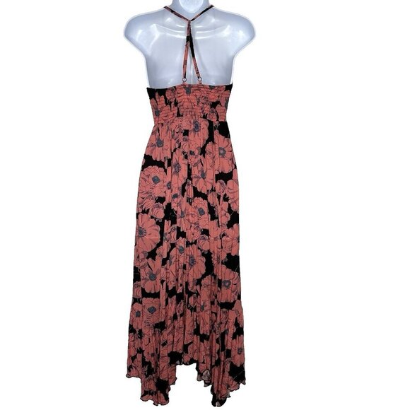 Intimately Free People Maxi Dress Black Combo XS Heatwave Printed Floral - Picture 5 of 14